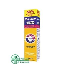 Kukident Plus Doppia Azione Crema Adesiva per Dentiera 60 g