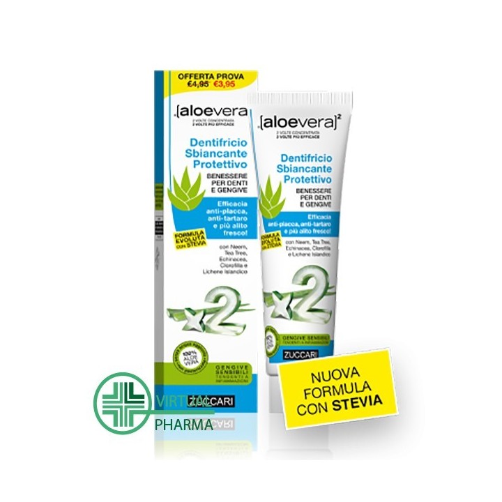 Zuccari Aloe Vera 2 Dentifricio Sbiancante Protettivo 100 ml