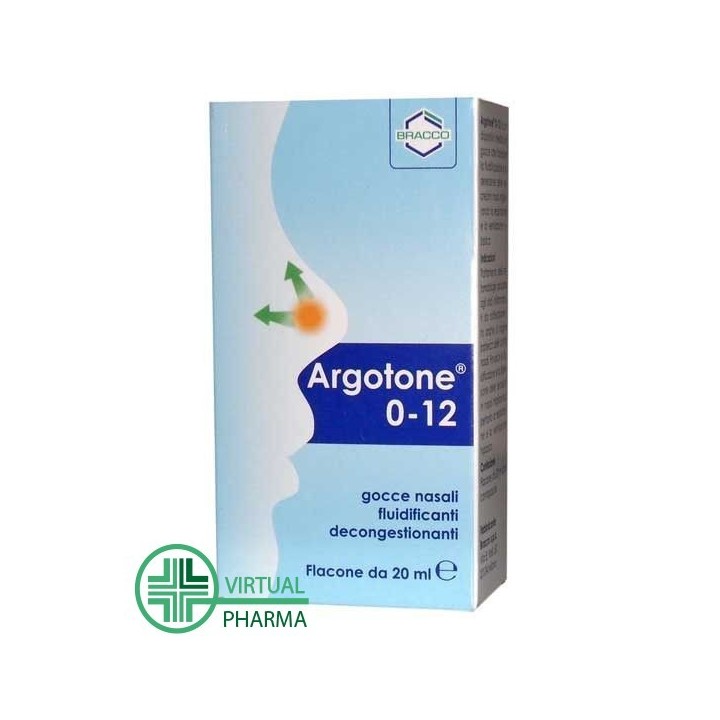 Bracco Argotone 0-12 Gocce Nasali Fluidificanti Decongestionanti 20 ml