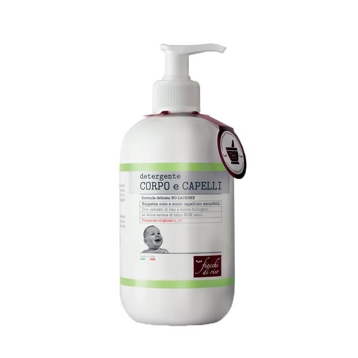 Fiocchi di Riso Detergente Corpo e Capelli Talco 400 ml