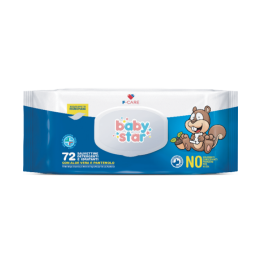 Baby Star Salviettine Detergenti e Idratanti 72 Pezzi