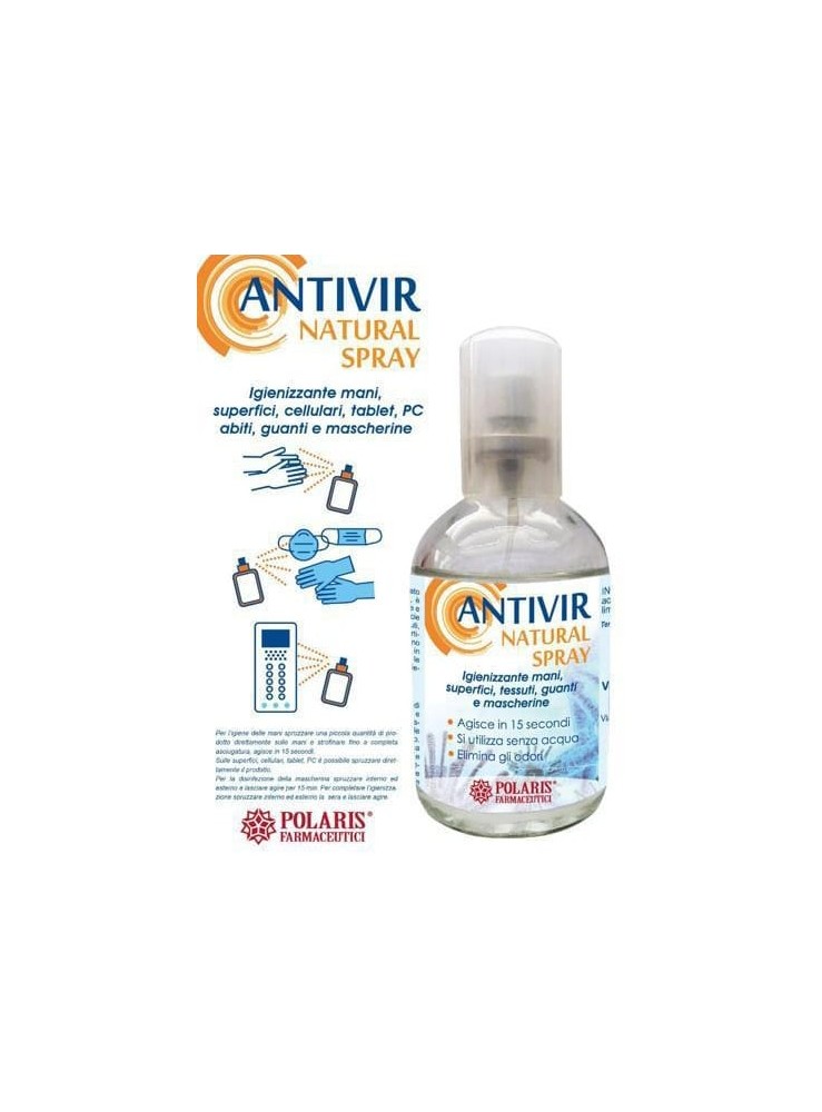 Antivir Natural Spray Igienizzante per Mani, Superfici e Abiti 100 ml