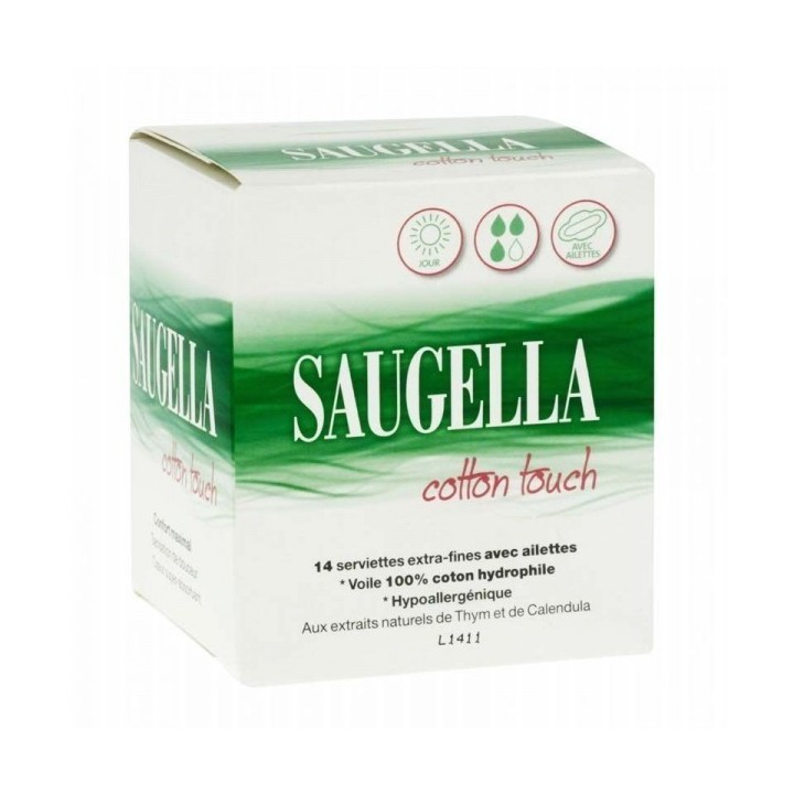Saugella Assorbenti Cotton Touch Giorno con Ali 14 pz