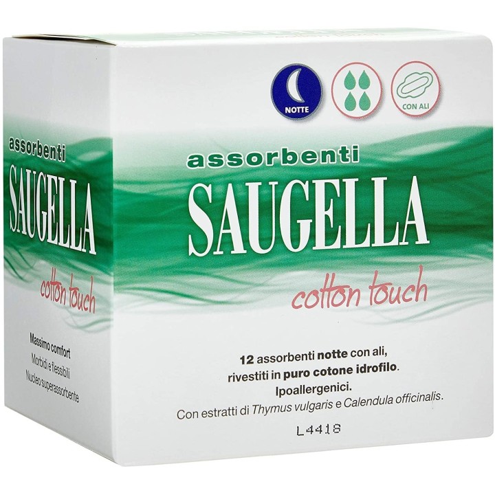 Saugella cotton touch assorbenti notte 12 pezzi