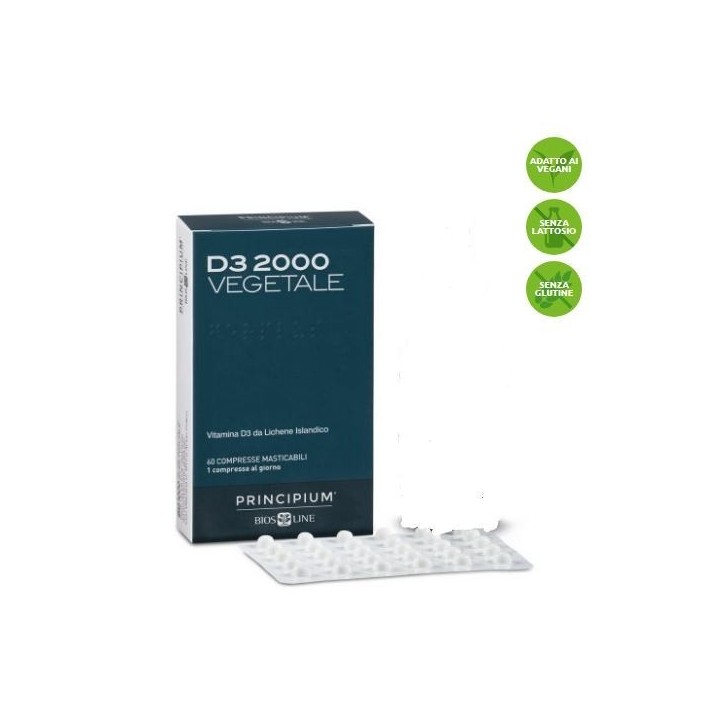 Bios Line Principium D3 2000 Vegetale 60 compresse masticabili
