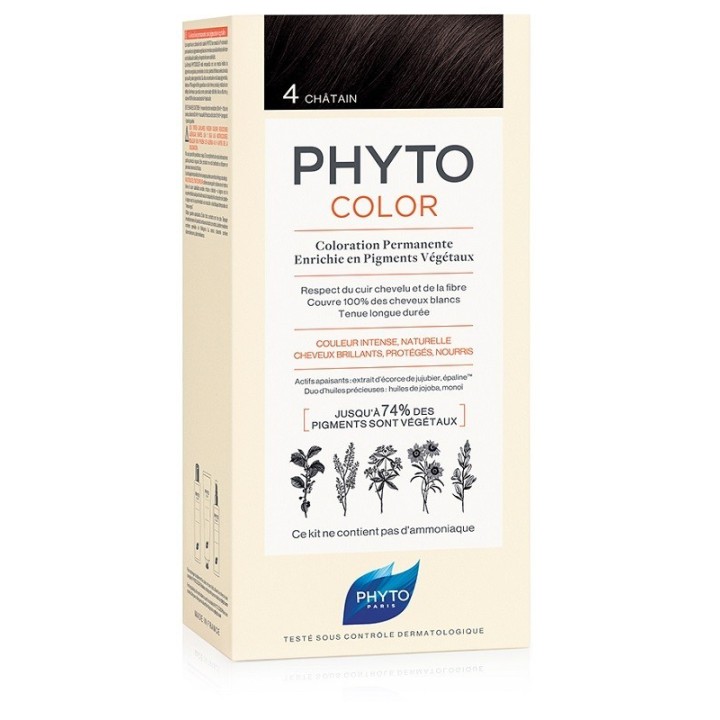 Phytocolor Colorazione Permanente Capelli Colore 4 Castano