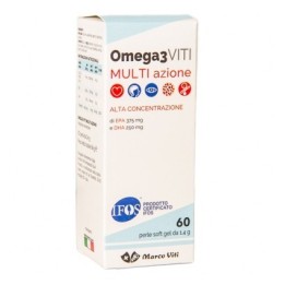 Marco Viti Linea Salute e Benessere Omega 3 Multi Azione Integratore 60 Perle