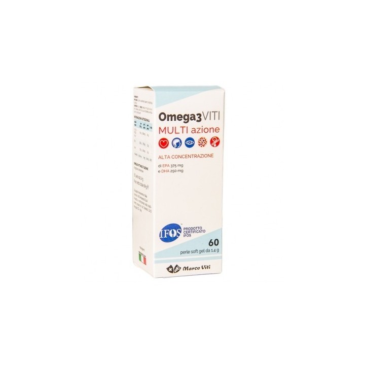 Marco Viti Linea Salute e Benessere Omega 3 Multi Azione Integratore 60 Perle