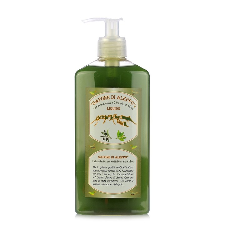 Sapone di Aleppo Detergente Liquido Alloro 25 % 400 ml