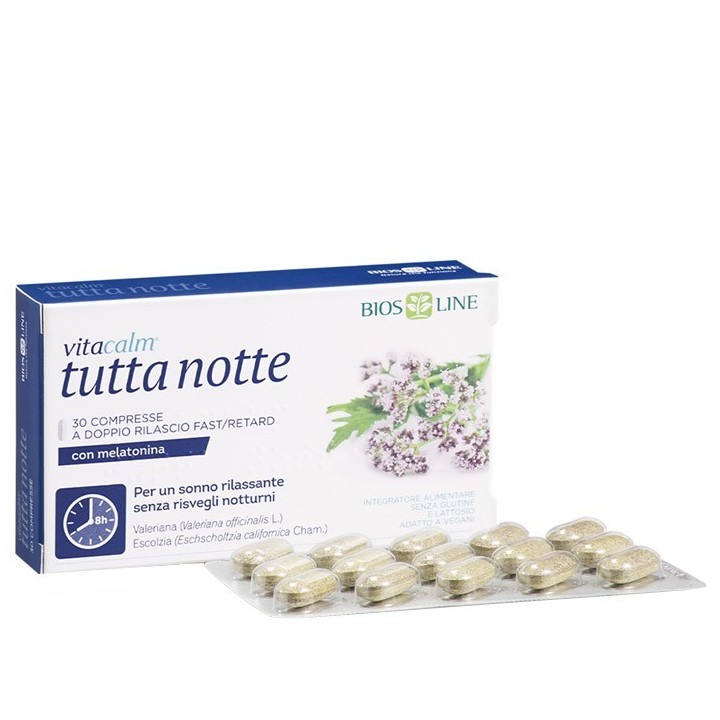 Bios Line Vitacalm Tutta Notte Melatonina 30 compresse
