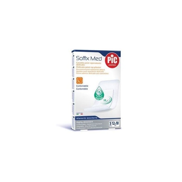 Pic Soffix Med Cerotti Antibatterici 10x12cm 5 Pezzi