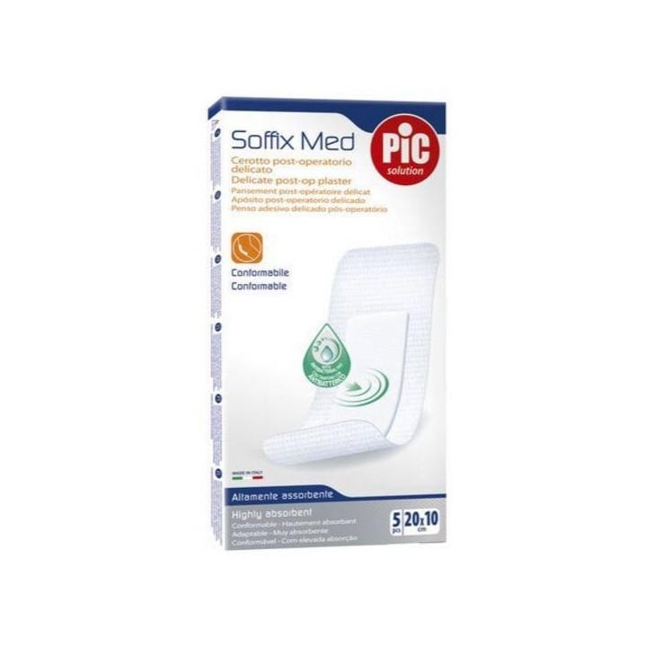 Pic Soffix Med Cerotti Antibatterici 10x20cm 5 Pezzi