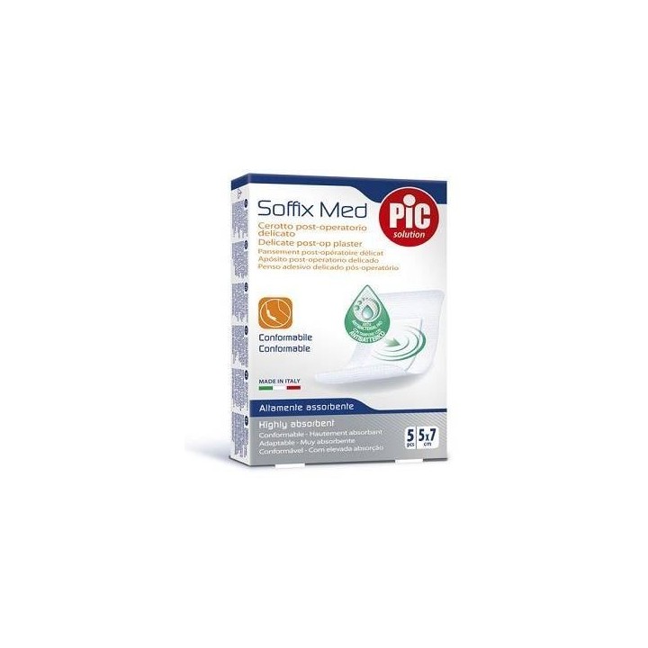 Pic Soffix Med Cerotto Sterile 5x7cm 5 Pezzi