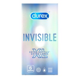 Durex Invisible Extra Lubrificato XL 6 Pezzi