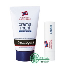 Neutrogena Crema Mani Concentrata 75 ml + Neutrogena Stick Labbra 4,8 g