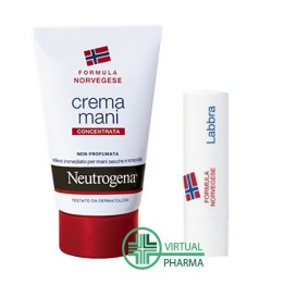 Neutrogena Crema Mani Concentrata Non Profumata 75 ml + Neutrogena Stick Labbra 4,8 g