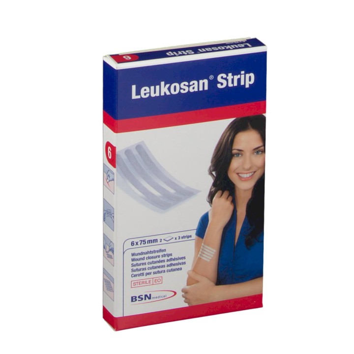Leukosan Strip 6x75mm 2 Buste Da 3 Cerotti
