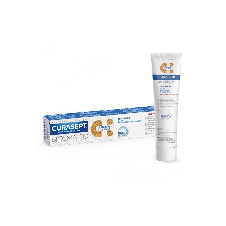 Curasept Biosmalto Dentifricio Junior 75ml 7/12 Anni