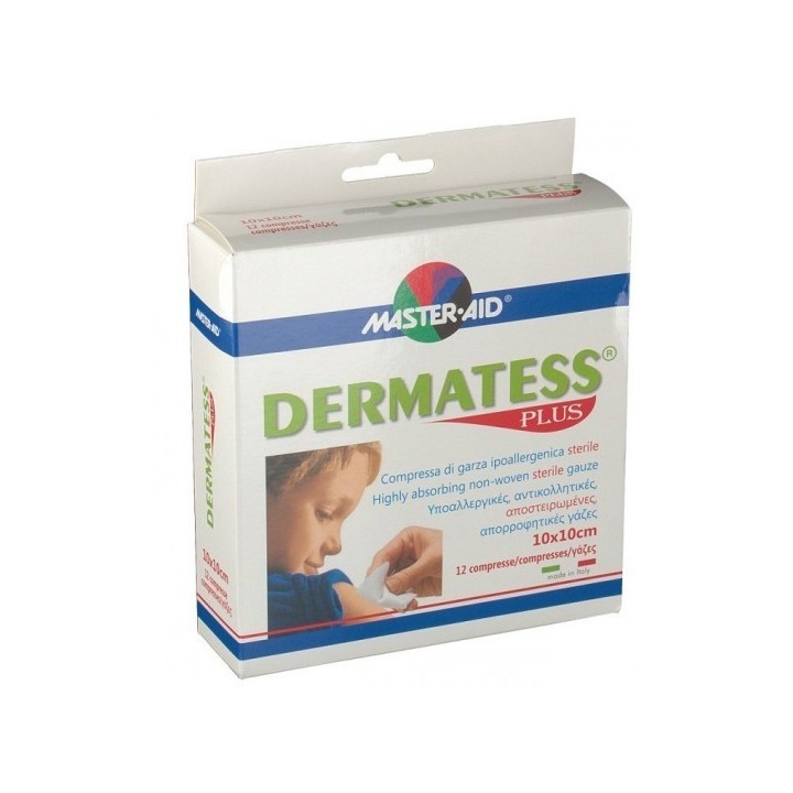 Dermatess Plus Garza 10x10cm 12 Pezzi