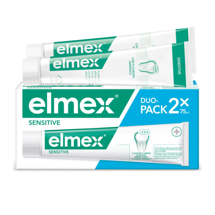 Elmex Dentifricio Sensitive per denti sensibili 2 tubi da 75 ml