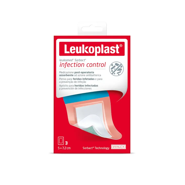 Leukomed Sorbact 3 Cerotti 5x7,2cm