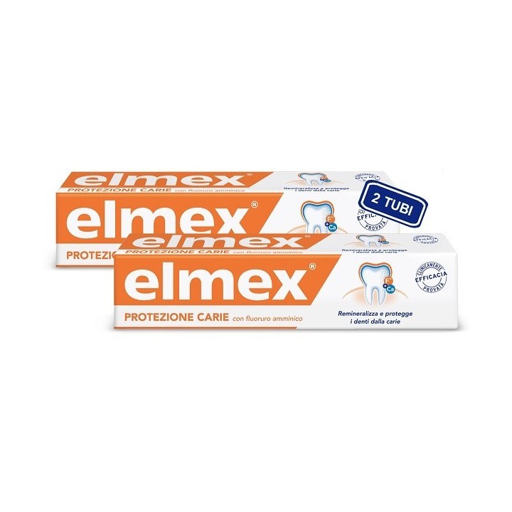 Elmex Protezione Carie 2 Tubi Da 75 Ml