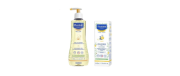 Mustela Olio Bagno Pelle Secca 500 ml + Crema Viso Nutriente Cold Cream 40 Ml