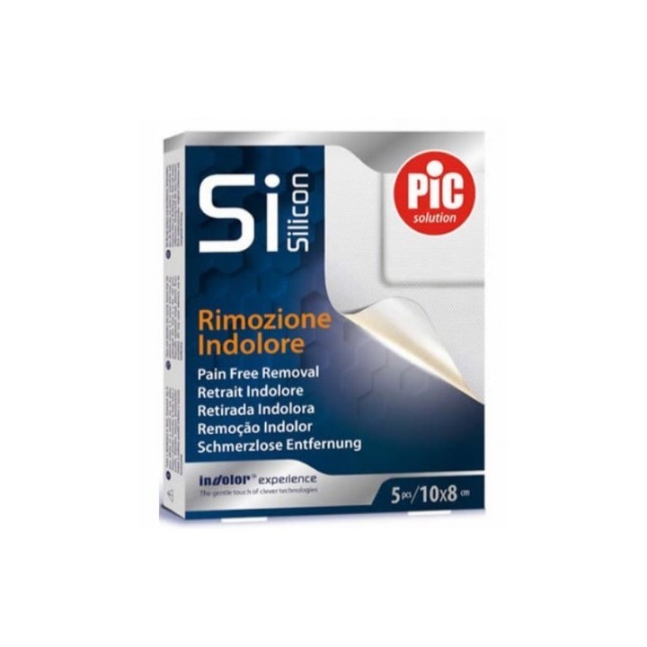 Pic Cerotto Post Operatorio Silicone 10x8cm 5 Pezzi