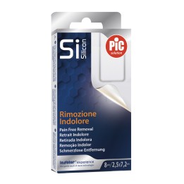 PIC Cerotto Strip Siliconico Rimozione Indolore 2,5x7,2 cm 8 pezzi