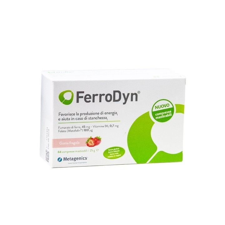 Metagenics Ferrodyn 84 compresse masticabili Gusto Fragola