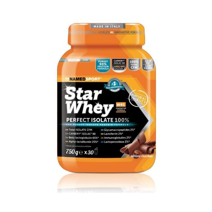 Named Sport Star Whey Isolate Sublime Chocolate Integratore Proteico 750 g