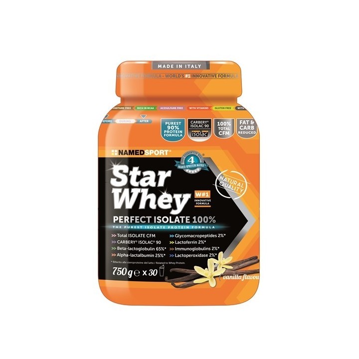 Named Sport Star Whey Isolate Sublime Vaniglia Integratore Proteico 750 G