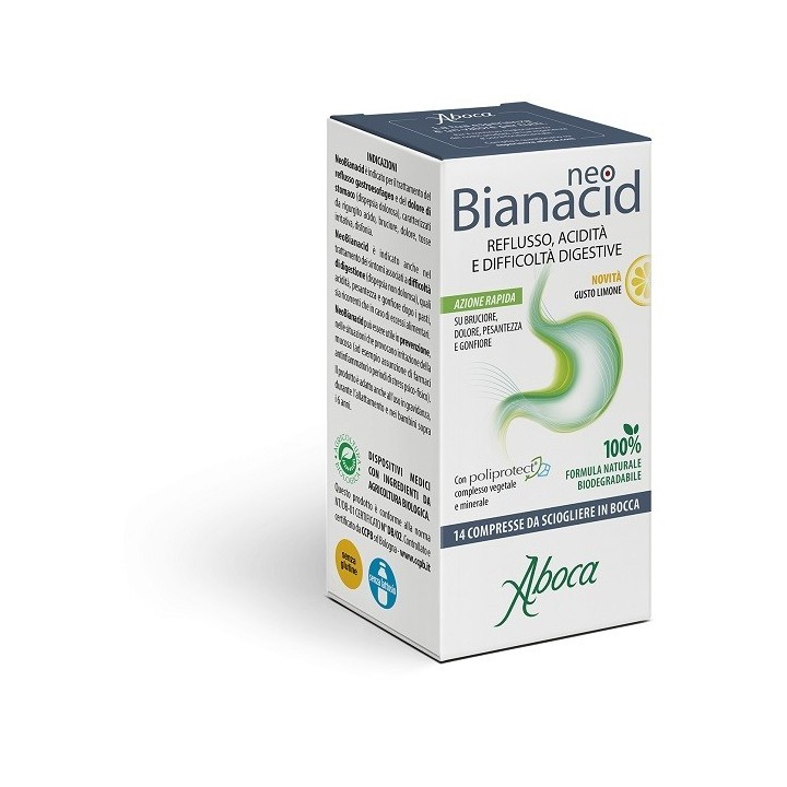 Aboca Neo Bianacid 14 Compresse Gusto Limone