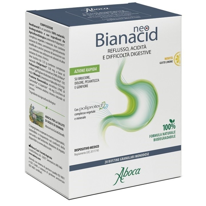 Aboca Neobianacid Gusto Limone 20 bustine