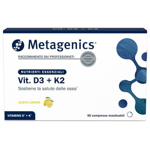 Metagenics Vit d3+k2 56 compresse masticabili