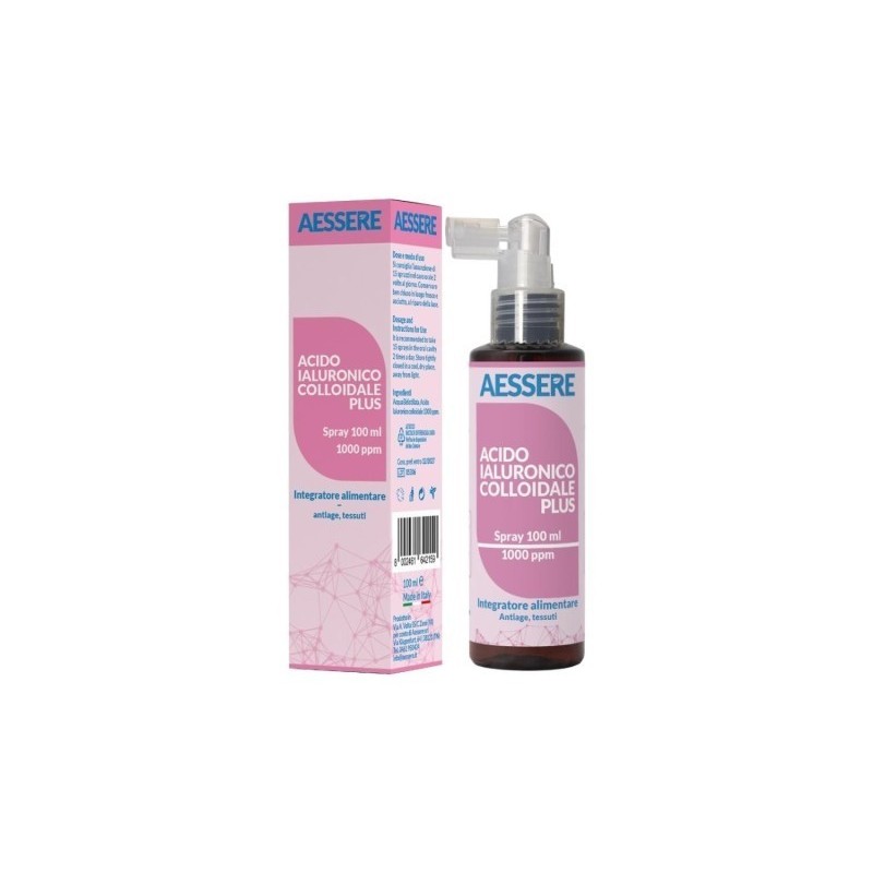Aessere Acido Ialuronico Colloidale Plus Spray 1000 ppm 100 ml