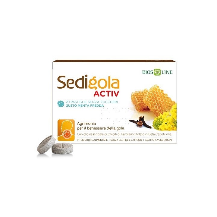 Bios Line Apix Sedigola Activ Gusto Menta 20 pastiglie