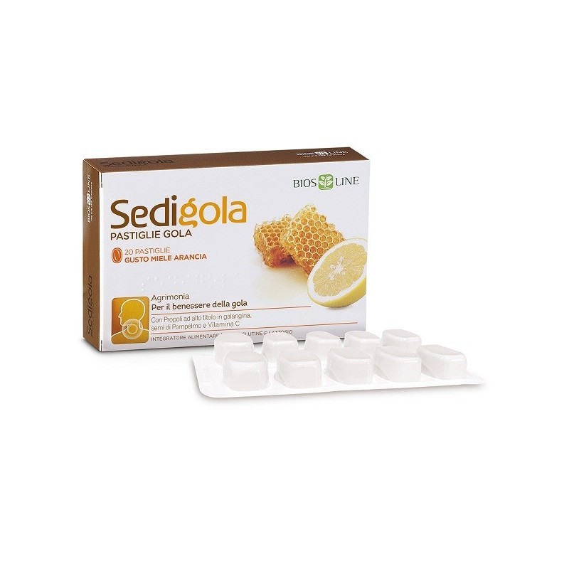 Bios Line Apix Sedigola Activ Miele Arancia 20 pastiglie