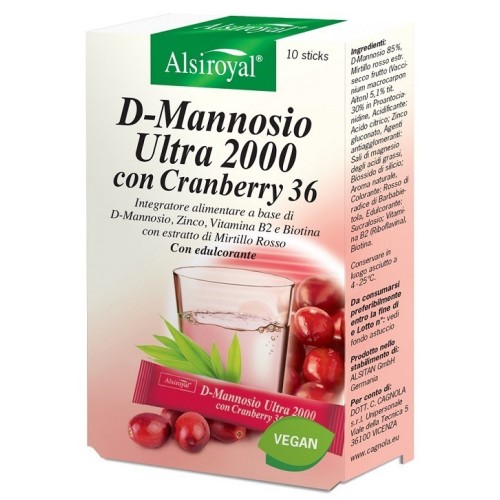Alsiroyal D-Mannosio Ultra 2000 Cranberry 10 stick