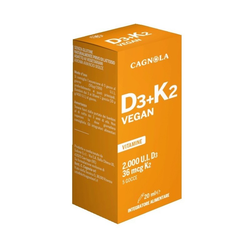 Dott Cagnola D3+K2 Vegan 2000UI 20 ml