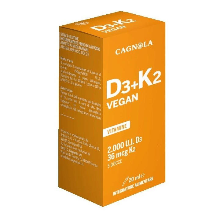 Dott Cagnola D3+K2 Vegan 2000UI 20 ml