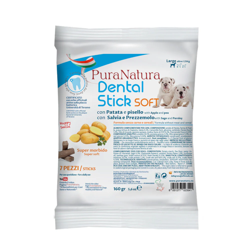 Pura Natura Dental Stick Grain Free Large per Cani dai 25 Kg