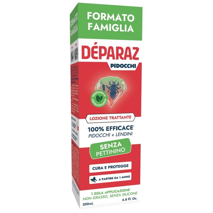 Deparaz Lozione Trattante Anti Pidocchio 200 ml - Formato Famiglia