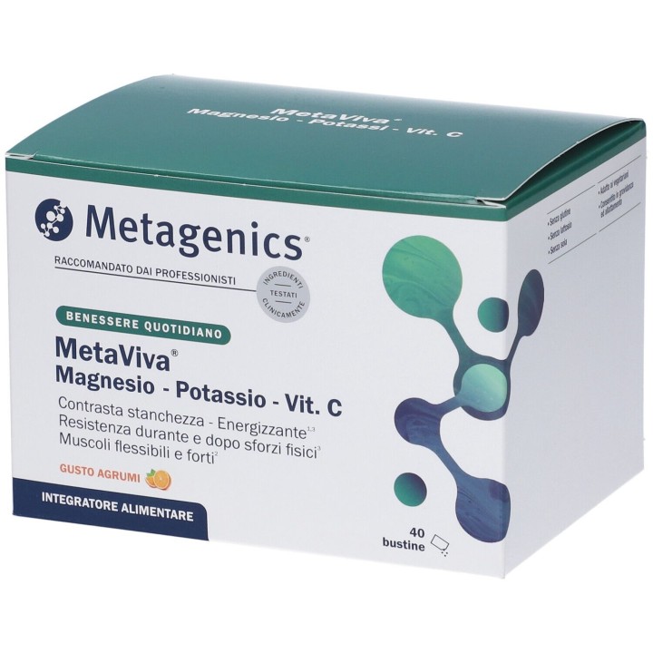 Metagenics Metaviva Magnesio Potassio Vitamina C 40 bustine