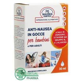 P6 Nausea Control Gocce Antinausea per Adulti e Bambini 30 ml