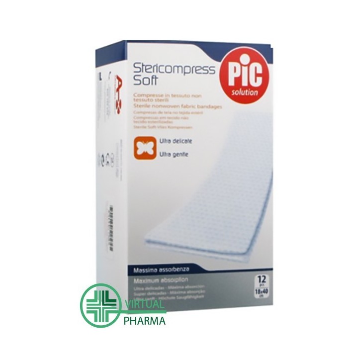 PIC Compresse Stericompress Soft 18x40cm 12 pezzi
