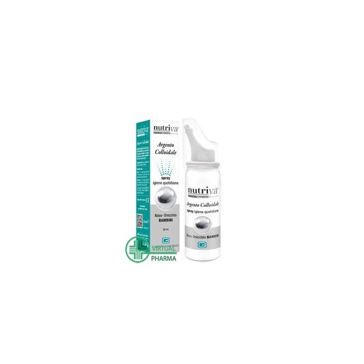 Nutriva Argento Colloidale Spray Igiene Quotidiana Naso Orecchie Bambini 30 ml